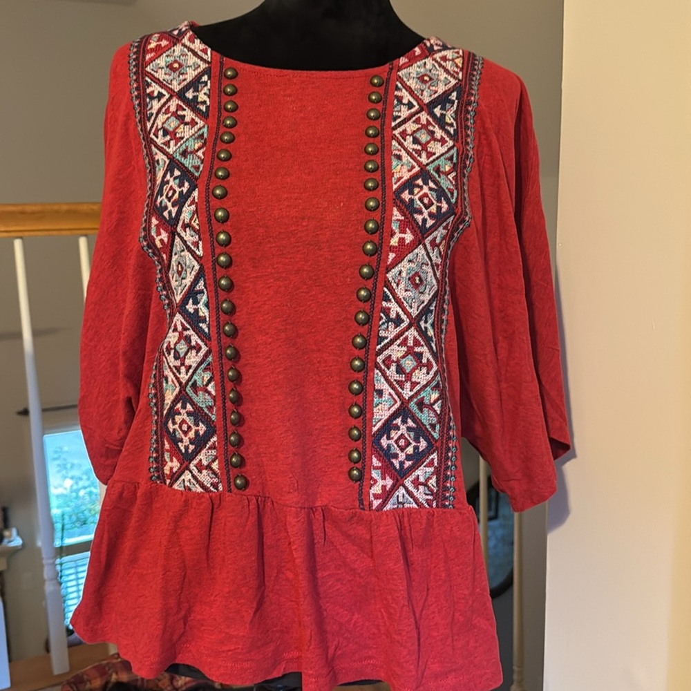 DOUBLE D RANCH EMBELLISHED DOLMAN SLEEVE